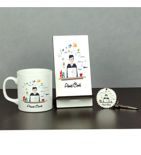 Bilgisayar Mühendisi Üçlü Set (Kupa + Telefon Standı + Anahtarlık) 003