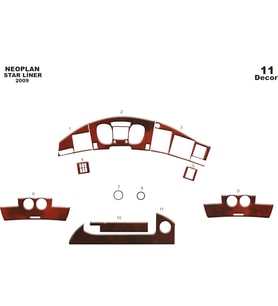 Meriç® Neoplan Star Line Ön Torpido Kaplama Maun 11 Parça 2009-› (Maun)
