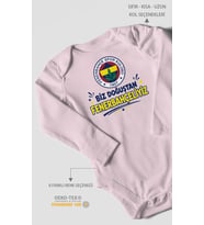 Biz Doğuştan Fenerbahçeliyiz Uzun Kollu Çıtçıtlı Bebek Body