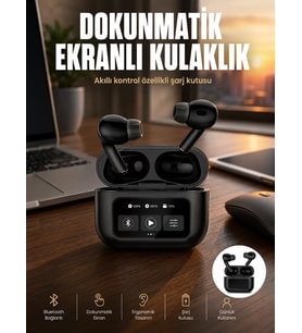 Northcity Yeni Nesil Pro Ekranlı Bluetooth Kulaklık 5.0 - ANC ve Şık Tasarım