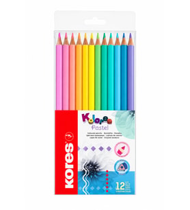 KORES KURU BOYA KALEMİ PASTEL ÜÇGEN 12 RENK