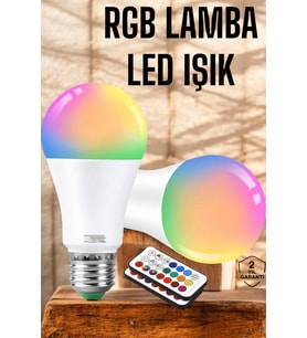 Rgb Led Lamba Led Işık Ampul Renk Değiştirebilen 100 Watt