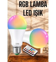 Rgb Led Lamba Led Işık Ampul Renk Değiştirebilen 100 Watt