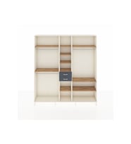 Arges Dolap 10 Raflı 2 Çekmeceli 3 Askılı 220x30x243 Aytaşı-Çam/Antrasit