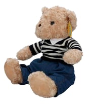 Sevimli Kıyafetli Peluş Ayı 37 CM  Yumuşacık Hediye Ayıcık