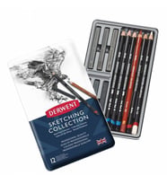 Derwent Sketching Collection Eskiz Koleksiyonu 12'li Teneke Kutu 