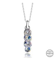 Swarovski Crystal Taşlı Salkım Gümüş Kadın Kolye