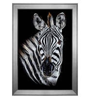 Hayvanlar Temalı Kanvas Tablo 80 x 110 cm Silver Çerçeve