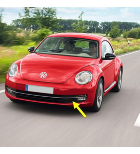 VW Beetle 2012-2016 Ön Tampon Sol Sis Farı Kapağı Kromlu 5C5854661C