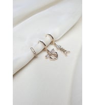 DENİZCİ ÇAPASI 3LÜ SET KÜPE ( ÇIPA, BALIK KILÇIĞI) (Gold)
