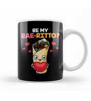 Cute & Funny Be My Bae rrito Baerrito Burrito Pun Kupa Bardak Porselen