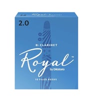 D'Addario RCB1020 Royal Bb Klarnet Kamışı No: 2.0 (Başlangıç/Eğitim) - 10'lu Paket  Kolay Üfleme, Eğitim İçin İdeal ve Net Ton Yapısı