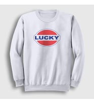 Presmono Unisex Beyaz Logo Lucky Halsey Sweatshirt 459527tt