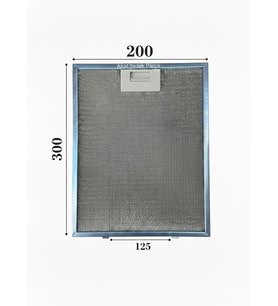 En 200mm Boy 300mm Arka Tırnak Arası 135mm Aspratör Filtresi