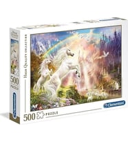 Clementoni 35054 Yetişkinler Puzzle Gün Batımında Tek Boynuzlu Atlar (Sunset Unicorns) 500 Parça