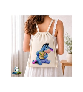 Eeyore Büzgülü Keten Çanta C087