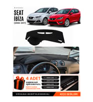 SEAT IBIZA (2008-2017) Uyumlu Torpido Örtüsü Torpido Kılıfı - Siyah