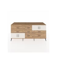 Kronos Konsol 3 Raflı 7 Çekmeceli 4 Kapaklı 220x59x99 Çam-Aytaşı/Çam