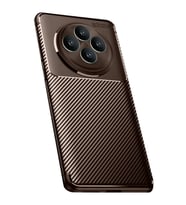 Reno 11 FS Kılıf Auto Focus Karbon Kapak - Kahverengi