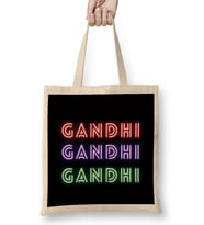 Gandhi Quotes Gifts - Vintage Retro Rainbow Style Bez Çanta Uzun Saplı