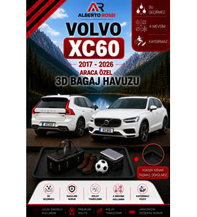 Volvo Xc60 2017 - 2026 Araca Özel 3D Bagaj Havuzu