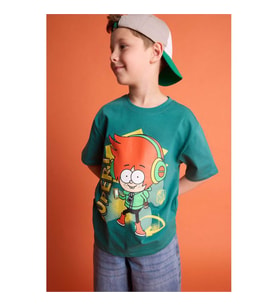 Defacto Baskılı Yeşil Erkek Çocuk T-Shirt H7925A8/GN749