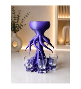 Alvera Ahtapot Shot Dispenser – Eğlenceli Bardak Dağıtıcı ve Masaüstü Sunum Aparatı