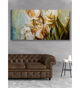 Lale Bahçesi Kanvas Tablo 60x120