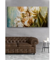 Lale Bahçesi Kanvas Tablo 60x120