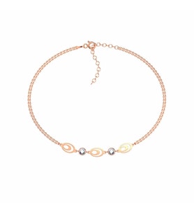 Oval Astarlı Tek Taşlar Rose Gümüş Bileklik
