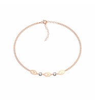 Oval Astarlı Tek Taşlar Rose Gümüş Bileklik