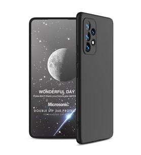 Microsonic Samsung Galaxy A53 5G Kılıf Double Dip 360 Protective Siyah