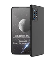 Microsonic Samsung Galaxy A53 5G Kılıf Double Dip 360 Protective Siyah