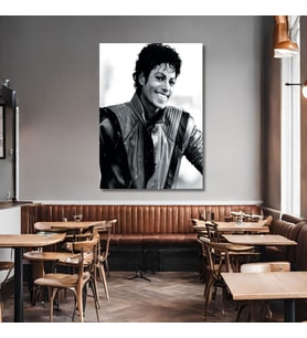 Tekli Dikey Kanvas Duvar Tablosu Ünlü Şarkıcı Michael Jackson
