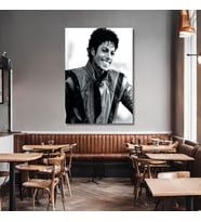 Tekli Dikey Kanvas Duvar Tablosu Ünlü Şarkıcı Michael Jackson