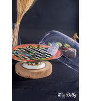 Emaye 30 cm Ayaklı Kek Fanusu Paradise