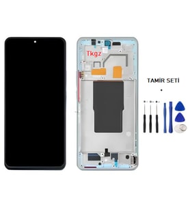 Xiaomi Mİ 10T Uyumlu Lcd Ekran Dokunmatik Servis Lcd ÇITALI MAVİ + TAMİR SETİ