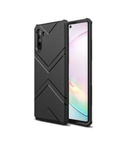 Galaxy Note 10 Kılıf Köşeleri Airbagli Parmak İzi Yapmayan Hank Silikon Kılıf (Siyah)