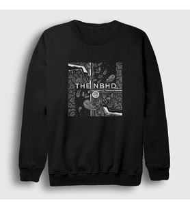 Presmono Unisex Siyah Nbhd The Neighbourhood Sweatshirt 176261tt
