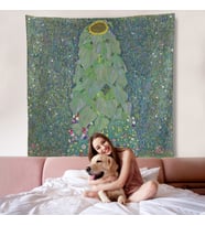 Gustav Klimt Ayçiçekleri Duvar Örtüsü-8356