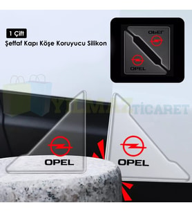 Opel Logo Kapı Kenar Köşe Koruyucu Çarpma Çizilme Önleyici Silikon Şeffaf Damla Etiket 1 Çift