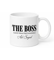 Patrona Hediye The Boss Yazılı Esprili Yönetici Kupası Porselen Bardak