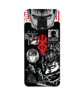 Redmi Note 9 Pro / 9s Uyumlu Berserk Anime Tasarımlı Şeffaf Telefon Kılıfı