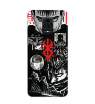 Redmi Note 9 Pro / 9s Uyumlu Berserk Anime Tasarımlı Şeffaf Telefon Kılıfı