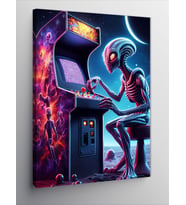 Kanvas Tablo Pacman Ve Alien