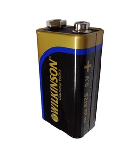 9 Volt Pil 1 Adet Extra Güçlü Karbon 9 Wolt Çift Başlıklı Kare Pil Oyuncak Araba Radyo Telsiz Drone El Feneri Duman Ded (Çok Renkli)