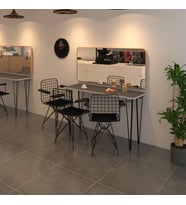 Knsz masa sandalye takımı hem75mazlum grisyh 120*040 klç 3 sandalye syhsyh kolçaklı