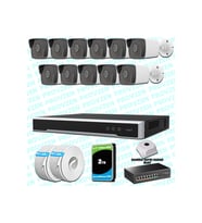 Provzen Hikvision 11 IP Kameralı 4MP 1440P Mikrofonlu Güvenlik Kamerası