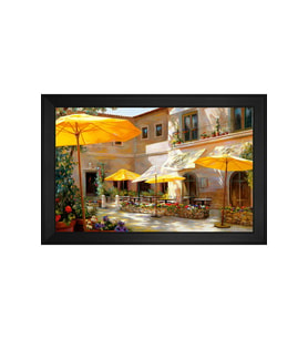Manzara Temalı Kanvas Tablo 80 x 110 cm Siyah Çerçeve