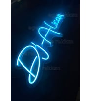 KİŞİYE ÖZEL NEON TABELA GECE LAMBASI AYDINLATMA EV DEKORASYON DEKOR (Mavi)